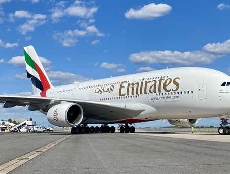 Emirates-Jet in Berlin: Bisher fast ausschließlich bei der Messe ILA in der Hauptstadt zu Gast.