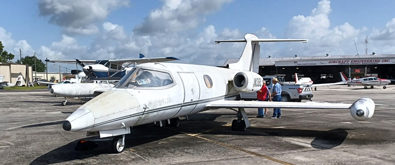Stand lange ungenutzt herum: Der erste jemals ausgelieferte Learjet.