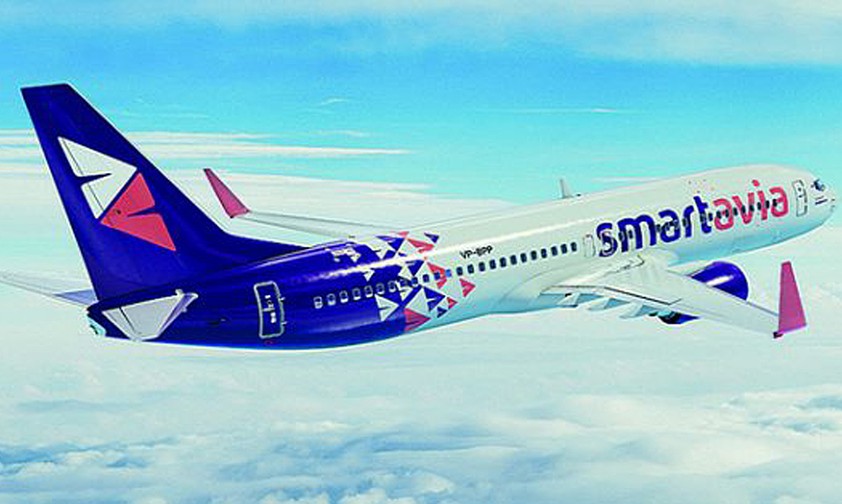 Der neue Name und die neue Bemalung der Flieger von Smartavia soll den Aufbruch ins digitale Zeitalter demonstrieren...