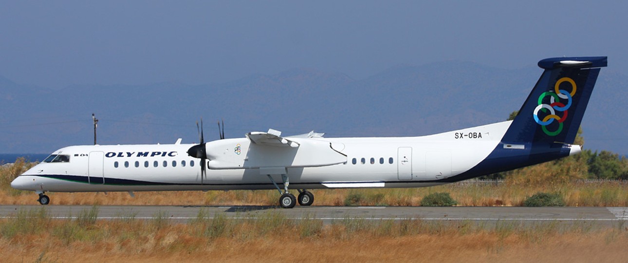 Eine der Dash 8-400 von Olympic Air: Wird wohl durch ATR 72 ersetzt.