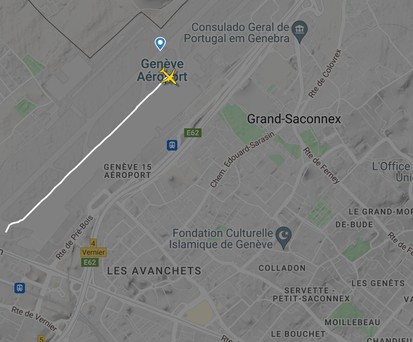 Jet von Aeroflot in Genf: Es war eine kurze Reise.