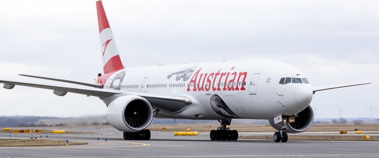 Die OE-LPF: Die Boeing 777-200 von Austrian Airlines ...