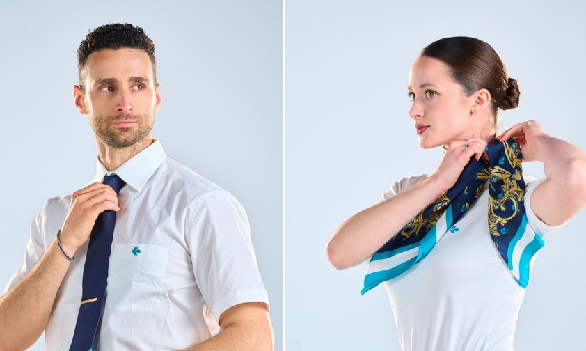 Bitte umziehen: Die Kabinencrews von Air Dolomiti erhalten neue Dienstkleidung.
