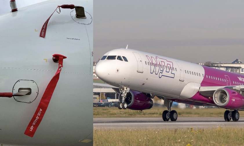 Abgedeckte Pitotrohre (an einer Embraer) und ein Airbus A321 von Wizz Air: Es gab Probleme.