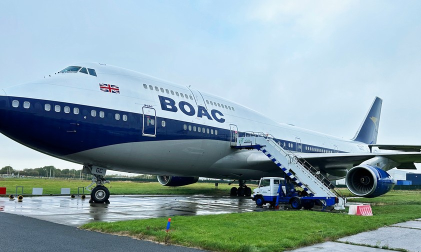 Die Boeing 747 in St. Athan.