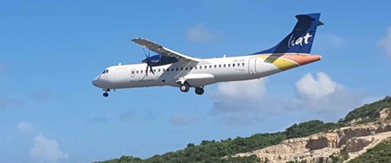 Eine ATR von Liat: Die Fluggesellschaft soll ab April wieder fliegen.