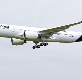 Die D-AIXT bei der Landung in München: Das erste Flugzeug mit der Allegris-Kabine.