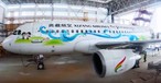 Der umlackierte Airbus A319: Trägt nun den Schriftzug Xizang Airlines.