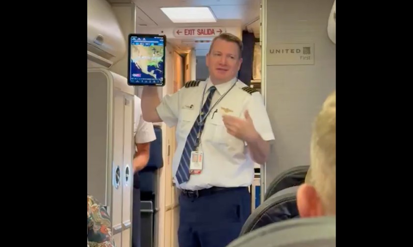 Pilot von United Airlines: Er erklärte das Wetter und scherzte.
