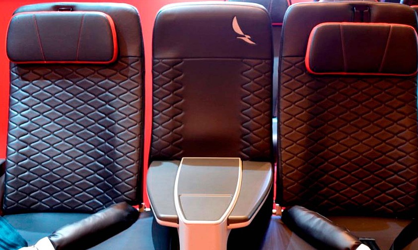 Aviancas künftige Premium-Sitzreihe für den Airbus A320: Die Mittelkonsole ...