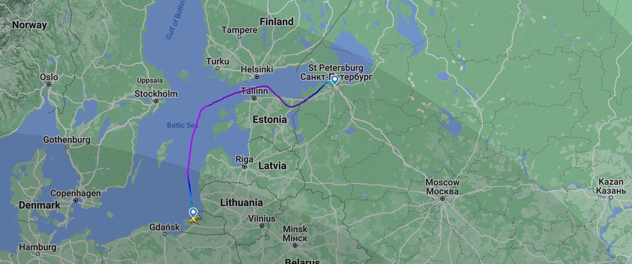 Umweg über Estland: Ein Flugzeug von Rossiya musste ausweichen.