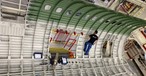 The rear fuselage sections of the Airbus A321 LR are assembled in Hangar 245 at the Airbus plant in Finkenwerder.