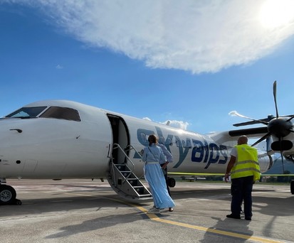 Dash 8 von Sky Alps: Künftig in Linz zu sehen.