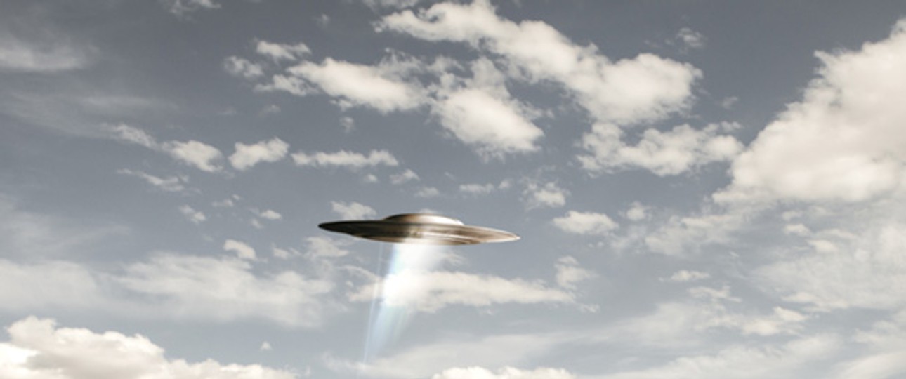 Zeichnung eines Ufos: Der Airbus-Pilot sah etwas an ihm vorbei flitzen.