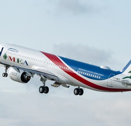 Airbus A321 Neo von MEA: Vorsichtshalber in Istanbul geparkt.