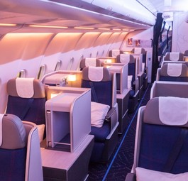 Business Class in einem Flieger von Brussels Airlines: Nicht ganz günstig.