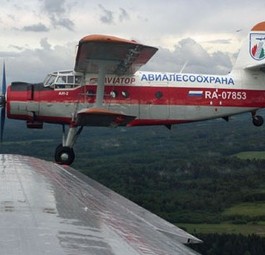 Antonov An-2 einer Feuerwehreinheit zur Waldbrandbekämpfung: Angetrieben von einem Neunzylinder-Sternmotor.