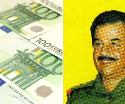 Euro-Scheine, Saddam Hussein: Warum das Geld aus Frankfurt kam, ist unklar.