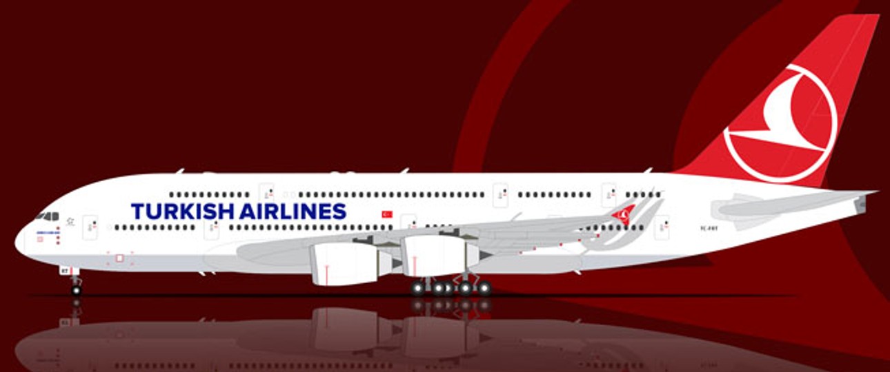 Illustration eines Airbus A380 von Turkish Airlines: Die Fluglinie ist weiterhin interessiert.