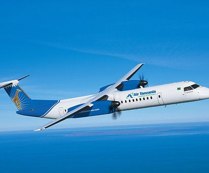 Dash 8 in den Farben von Air Tanzania: Auslieferung verhindert.