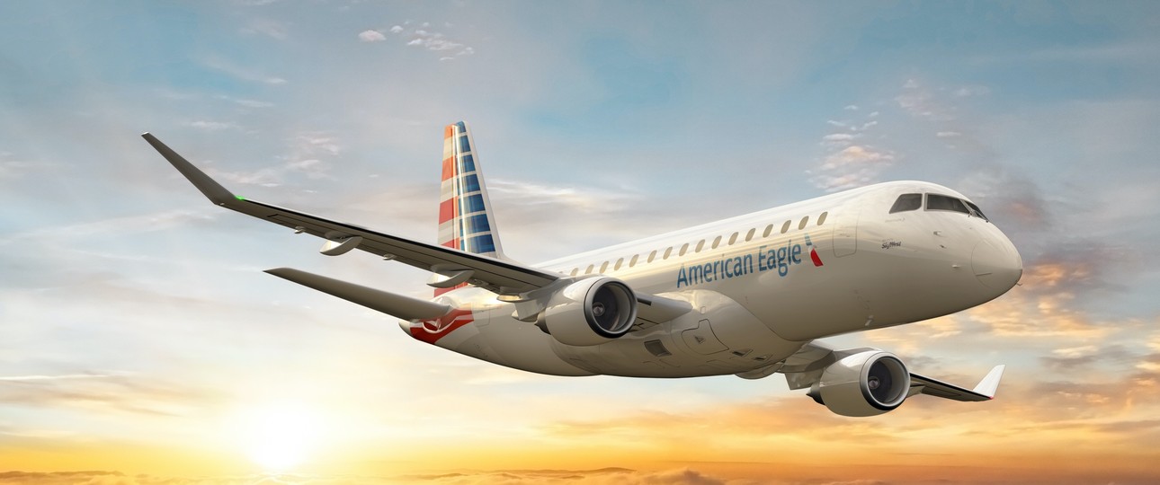 Embraer E175 in den Farben von American Eagle: Skywest fliegt erstmals mit E-Jets für die größte Fluggesellschaft der Welt.