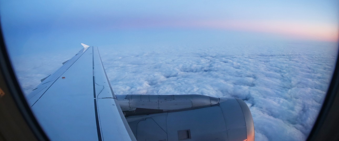 Blick aus einem A319 von Lufthansa: Lange Reise bis nach Pune.