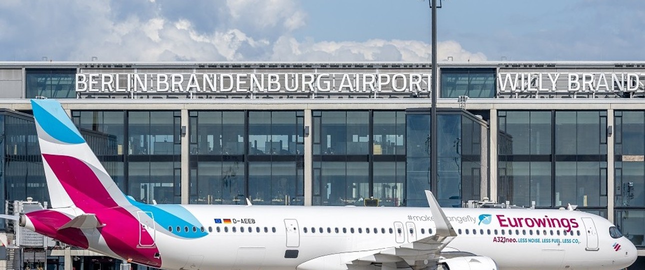 Airbus A321 Neo von Eurowings: Im Winter hat die Fluglinie elf Jets am BER.
