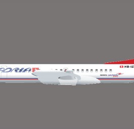 Bemalung von Adria Airways Switzerland: Die Airline kommt wohl doch nicht nach Bern.