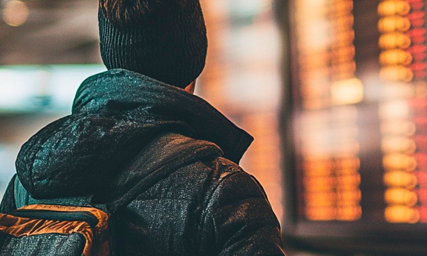 Passagier vor Anzeigetfael: Bei Verspätung eines Fluges soll es weniger Geld geben.