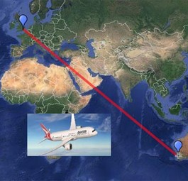 Perth – London: 14.000 Kilometer ohne Zwischenlandung.
