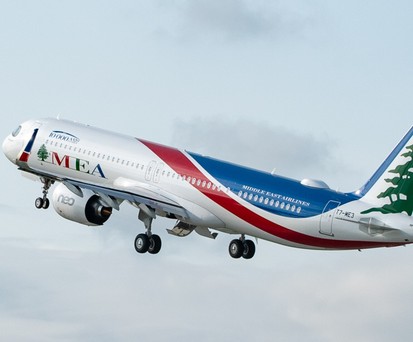 Airbus A321 Neo von MEA: Vorsichtshalber in Istanbul geparkt.