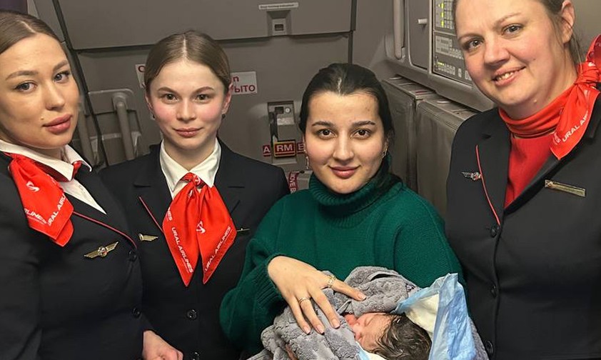 Baby an Bord: Auf dem Flug war es soweit.