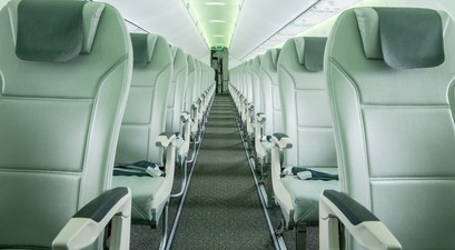 Kabine eines Airbus A220-300 von Air Baltic: Bald mehr Insassen.