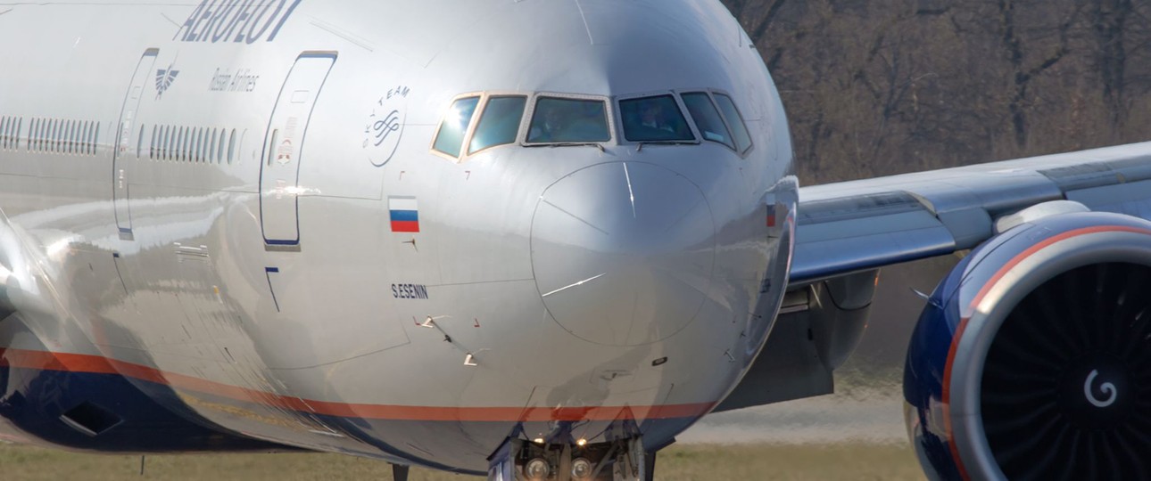 Boeing 777 von Aeroflot: Noch in der Welt unterwegs.