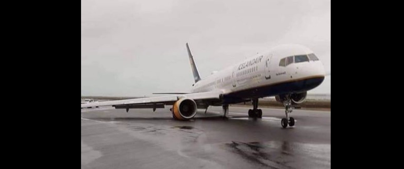 Boeing 757 von Icelandair: Harte Landung.