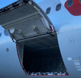 Frachtraum einer Boeing 787: Die Beladung hat Auswirkungen auf den Schwerpunkt.