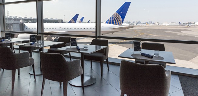 Auch ein Blick auf die Flugzeuge von United ist möglich.