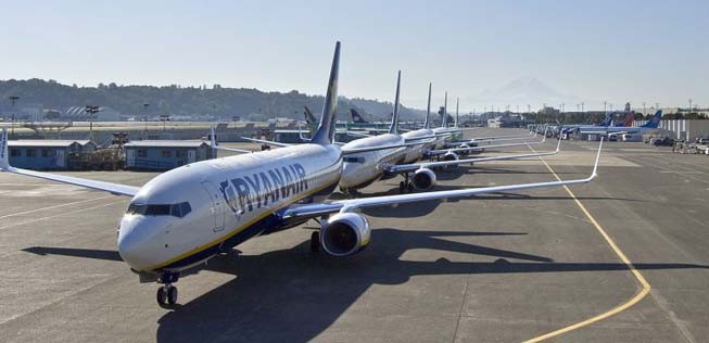 Jets von Ryanair: Es herrscht wieder dicke Luft.