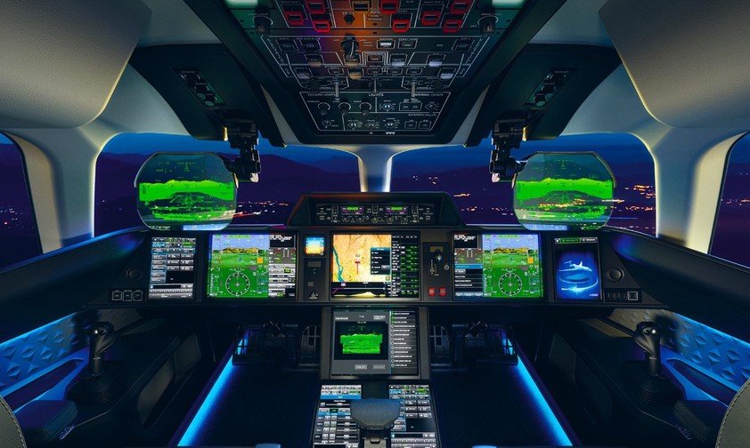 Falcon Eye in der Falcon 6X: Der irische Regierungsjet ist nicht mit dem System ausgestattet. 