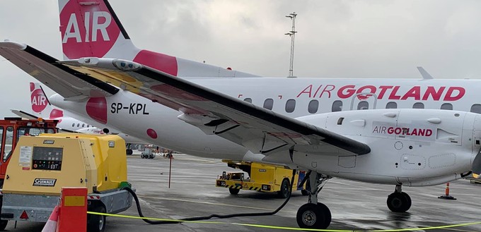 Seit August bietet die schwedische Air Gotland Flüge zwischen Stockholm und Visby an. Durchgeführt werden sie von der polnischen Sprint Air mit einer Saab 340.