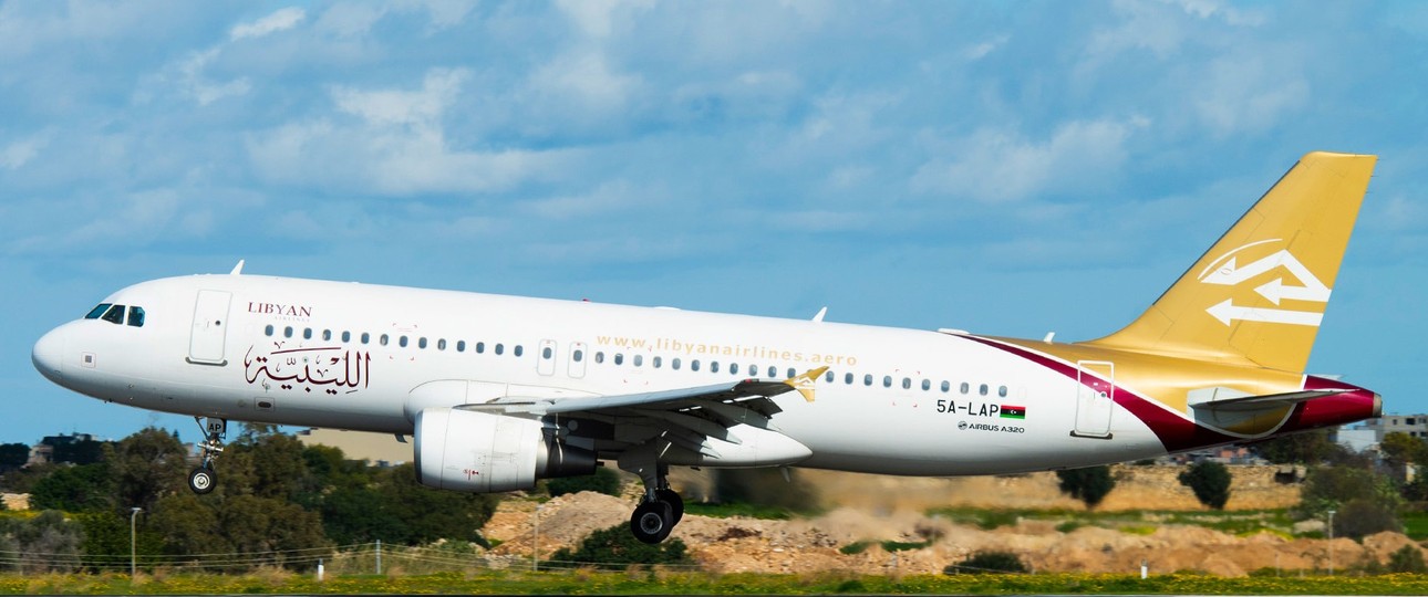 A320 von Libya: Das Land will wieder Flüge nach Europa anbieten.