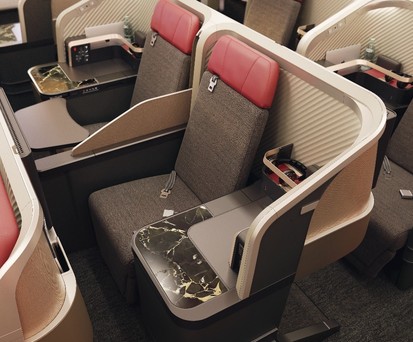 Das Herzstück des Kabinenumbaus ist eine neue Business Class mit mehr Privatsphäre.