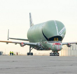 Der Airbus Beluga XL ist erstmals an der frischen Luft.