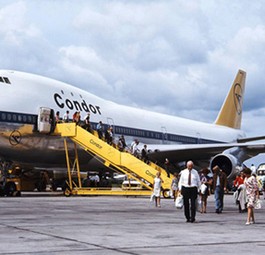 1970 stiess die Königin der Lüfte zur Flotte. Condor war damit eine der ersten Airlines überhaupt, welche die Boeing B747-200 einsetzte.
