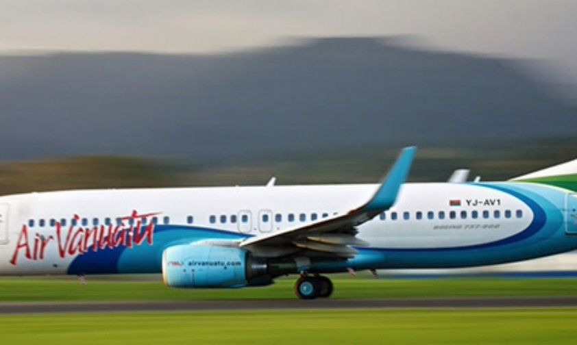 Boeing 737 von Air Vanuatu: Am Boden.