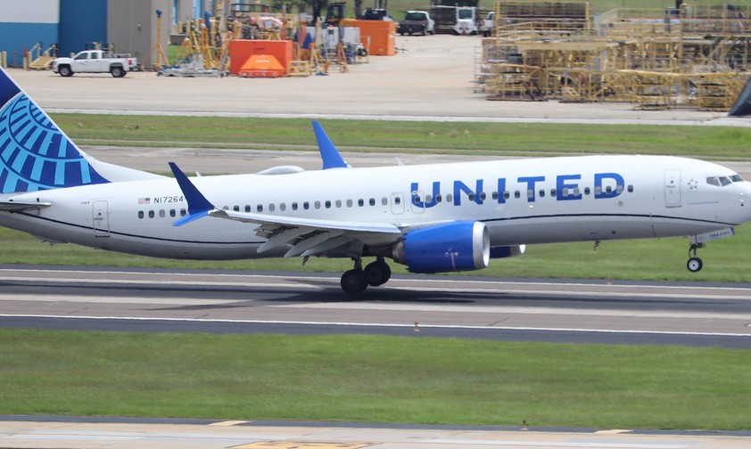 Eine Boeing 737 Max 8 von United Airlines: Am 28. Juli musste ein Flugzeug wegen eines medizinischen Notfalls außerplanmäßig landen.