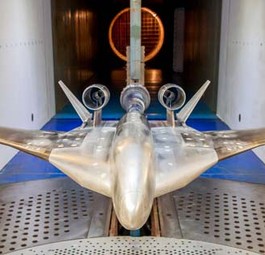 «Flying Wing» im Windkanal: Das russische Institut Tsagi erforscht einen Nurflüger.