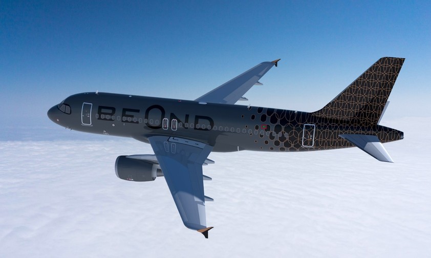 Ein Airbus A319 in Beond-Lackierung: Die Airline startet in diesem November ihren Flugbetrieb.