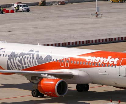 Airbus A320 von Easyjet: Das Flugzeug ist eingetragen in Österreich.