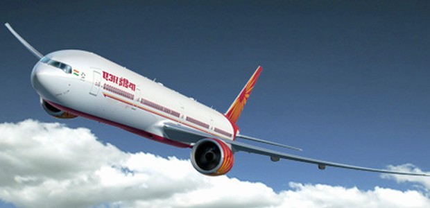 Boeing B777 in den Farben von Air India. Achtung, eventuell VVIP an Bord.